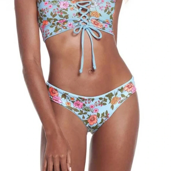 Maaji Reversible Floral Sky Blue Sublime Classic Bikini Bottom Size XS NWT - Picture 13 of 13